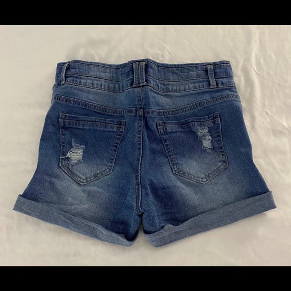 Blue Spice Denim Shorts - Picture 3 of 3